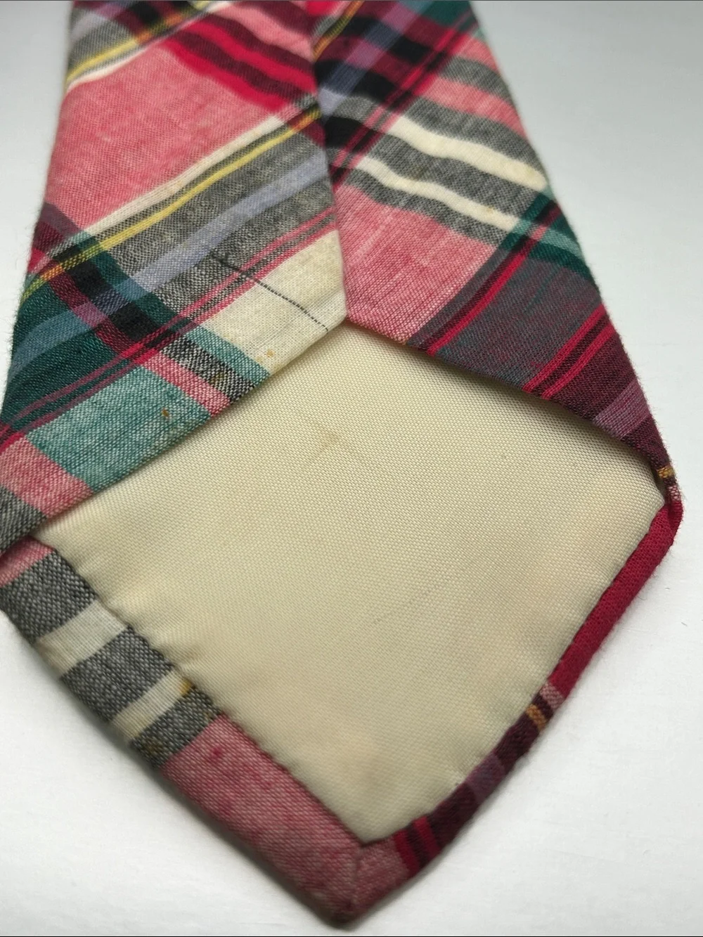 Brooks Brothers Red Green Black Plaid Vintage Men’s Cotton Preppy Tie